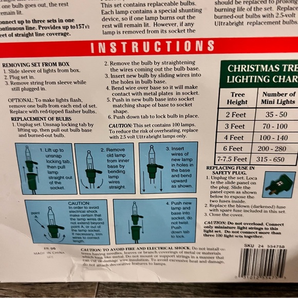 COPY - Vintage FRANKS 100 Ultra Bright Christmas Lights Green New - Picture 9 of 16